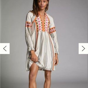 Lottie Embroidered Mini Dress Anthropologie